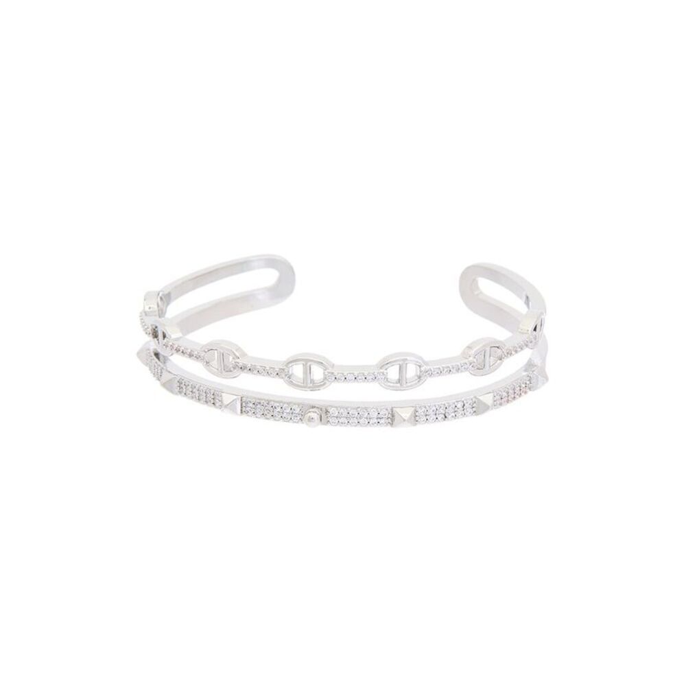 Juvell 18K Plated Cz Bangle Bracelet